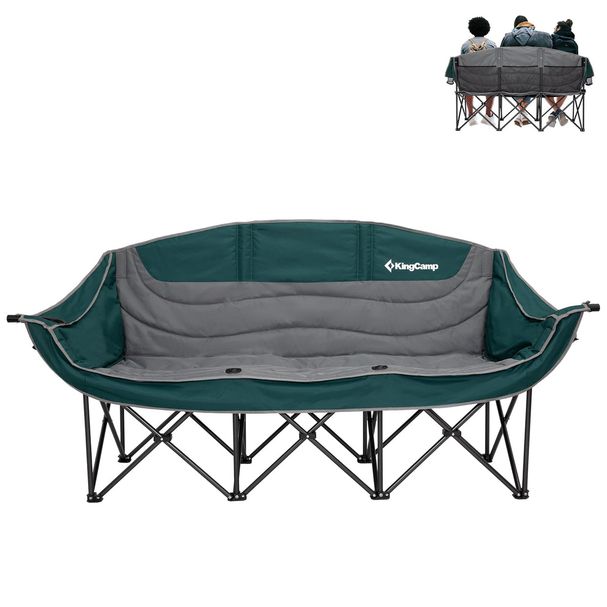 KingCamp Double Camping Chair, Heavy Duty 660lbs Folding 2 Person Chair