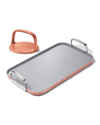 Caraway 19x12" Non-Stick Double Burner Griddle and Grill Press Set