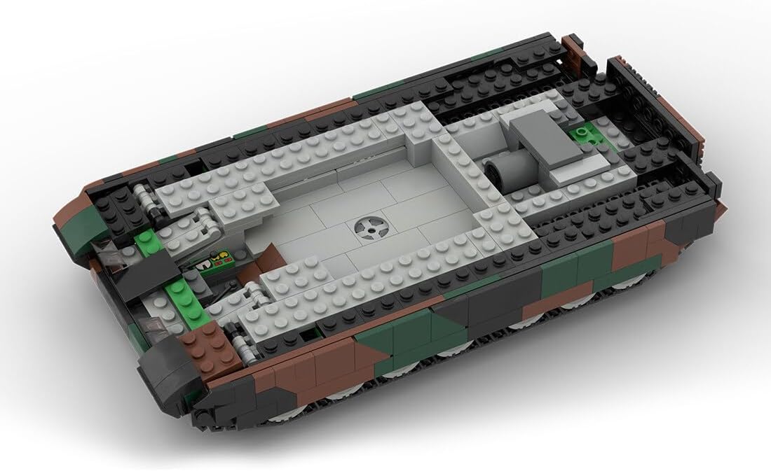 Military Tank Building Set, M1A2 Tank Model Assembly Building Blocks Set, MOC Tank Model for Teen Adults (1211PCS/Camo Green), LCWU027H82XCCBU34167