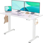 YDN 32 x 19 Inch White Electric Standing Desk