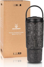 SILVERANT Titanium Insulated Tumbler - 880ml / 29.7 oz -Crystallized Black
