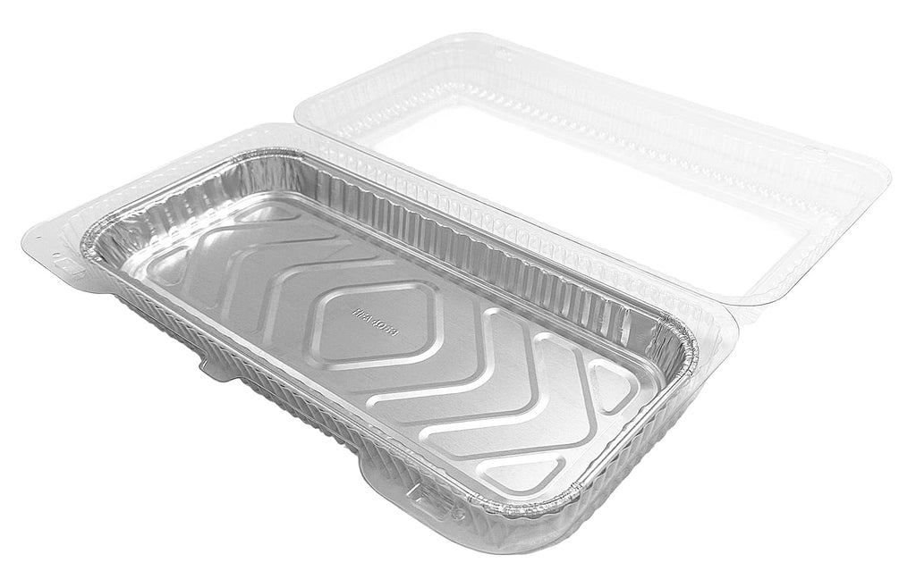 PACTOGO 11" x 5" x 1" Disposable Aluminum Foil Oblong Danish Cake Pans - Ideal Baking Tins for Sweets, Coffee Cakes, Danishes, Cookies, Brownies (Pack of 200)