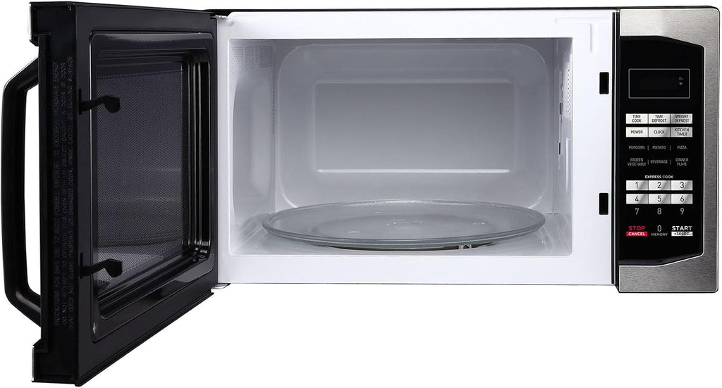 Magic Chef Countertop Microwave Oven, 1.6 Cu Ft, 1100W, Stainless Steel