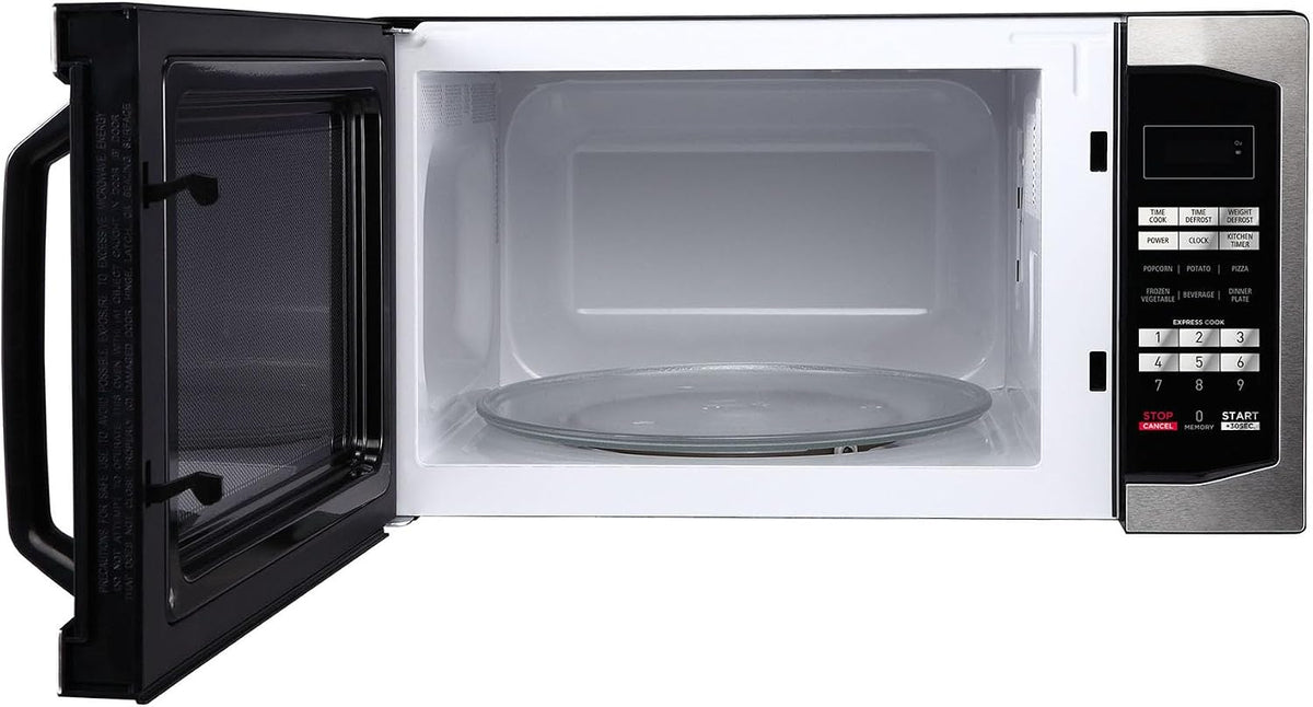 Magic Chef Countertop Microwave Oven, 1.6 Cu Ft, 1100W, Stainless Steel