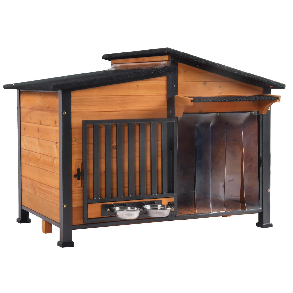 GUTINNEEN Dog House Insulated for Small Dogs Outdoor Cat House Feral Cat Shelter with Thermal Liner