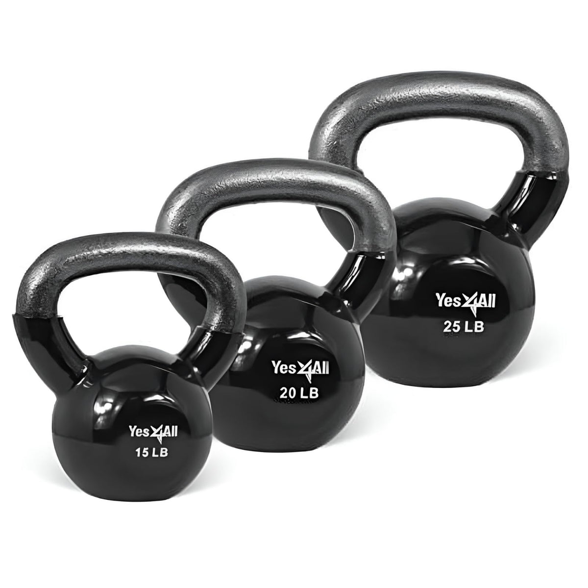 Yes4All Vinyl Kettlebells, Versatile Set