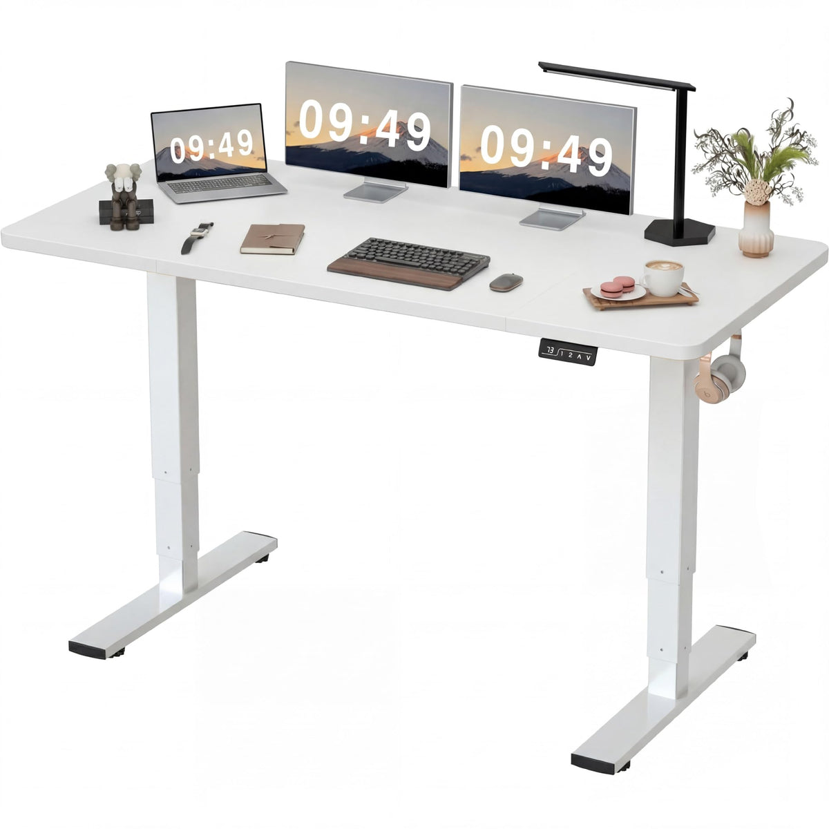 Furmax 55 Inches Electric Height Adjustable Standing Desk Home Office Desk