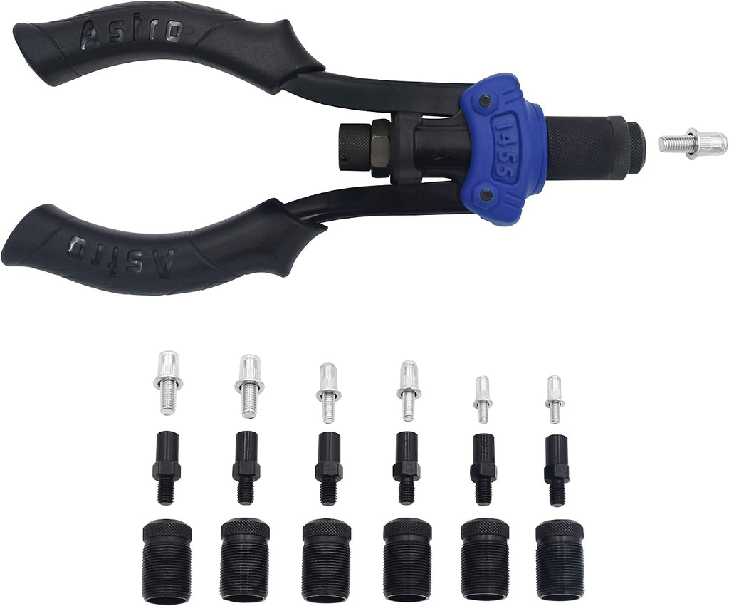 Astro Tools 1455 Hand Rivet Stud Setter Kit - Metric & SAE with Rivet Studs,Multicoloured
