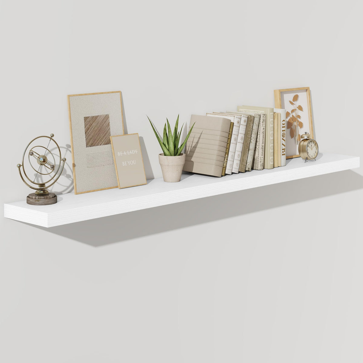 Fun Memories Floating Shelves - 2 Pack 12 Inch Rustic Wooden Wall Shelves - Extra Deeper & Thicker Wall Mounted Storage Shelf for Living Room, Kitchen, Farmhouse - 36" W x 12" D x 1.8" H - Brown