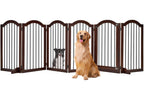 PrimeZone 144" Extra Wide 36" Tall Free Standing Dog Gate Indoor with Door