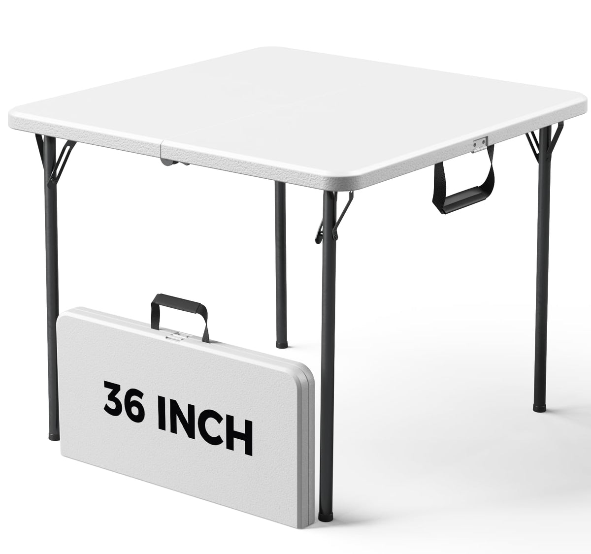 Folding Table 5FT 2 Pack Heavy Duty Plastic Table, Foldable & Portable, Fold-in-Half Utility Tables for Outdoor, Dining, Wedding, Events, Indoor, Picnic, Camping, Party,White