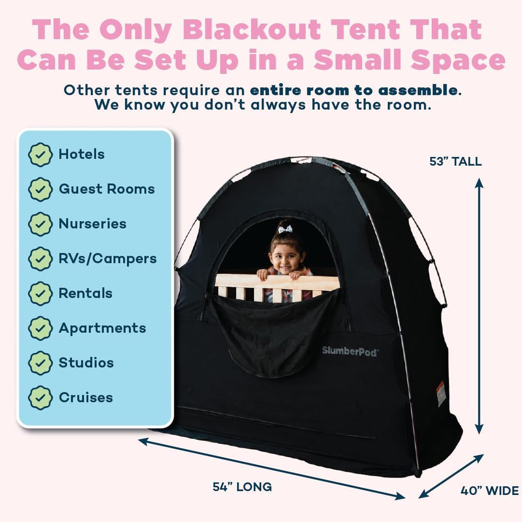 SlumberPod The Original Blackout Sleep Tent for Pack N Play & Mini Crib