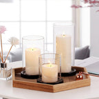Hurricane Candle Glass, 7"x10" Open