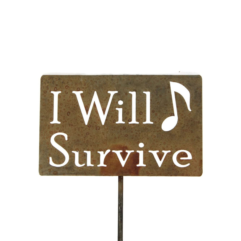 Funny Garden Stake 20 to 33 Inches Tall (Our Garden, XL 33" Tall)
