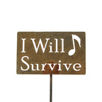 Funny Garden Stake 20 to 33 Inches Tall (Our Garden, XL 33" Tall)