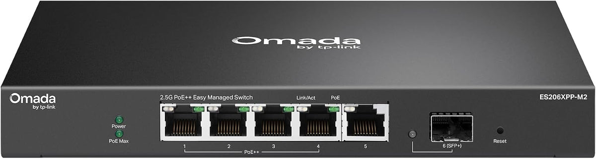 Omada ES206XPP-M2, 5 Port 2.5G Easy Managed PoE Switch