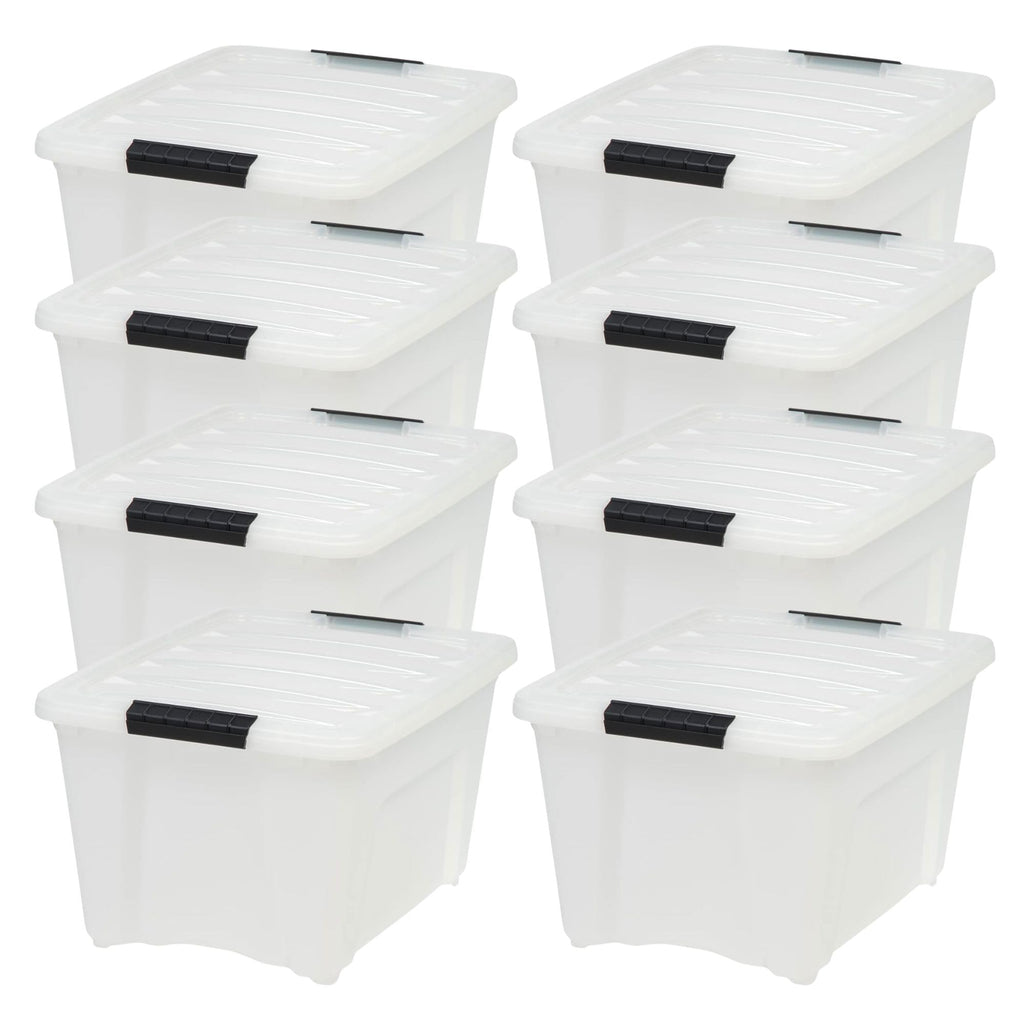 IRIS USA 6-Pack 54 Quart Storage Bins with Lids, Clear