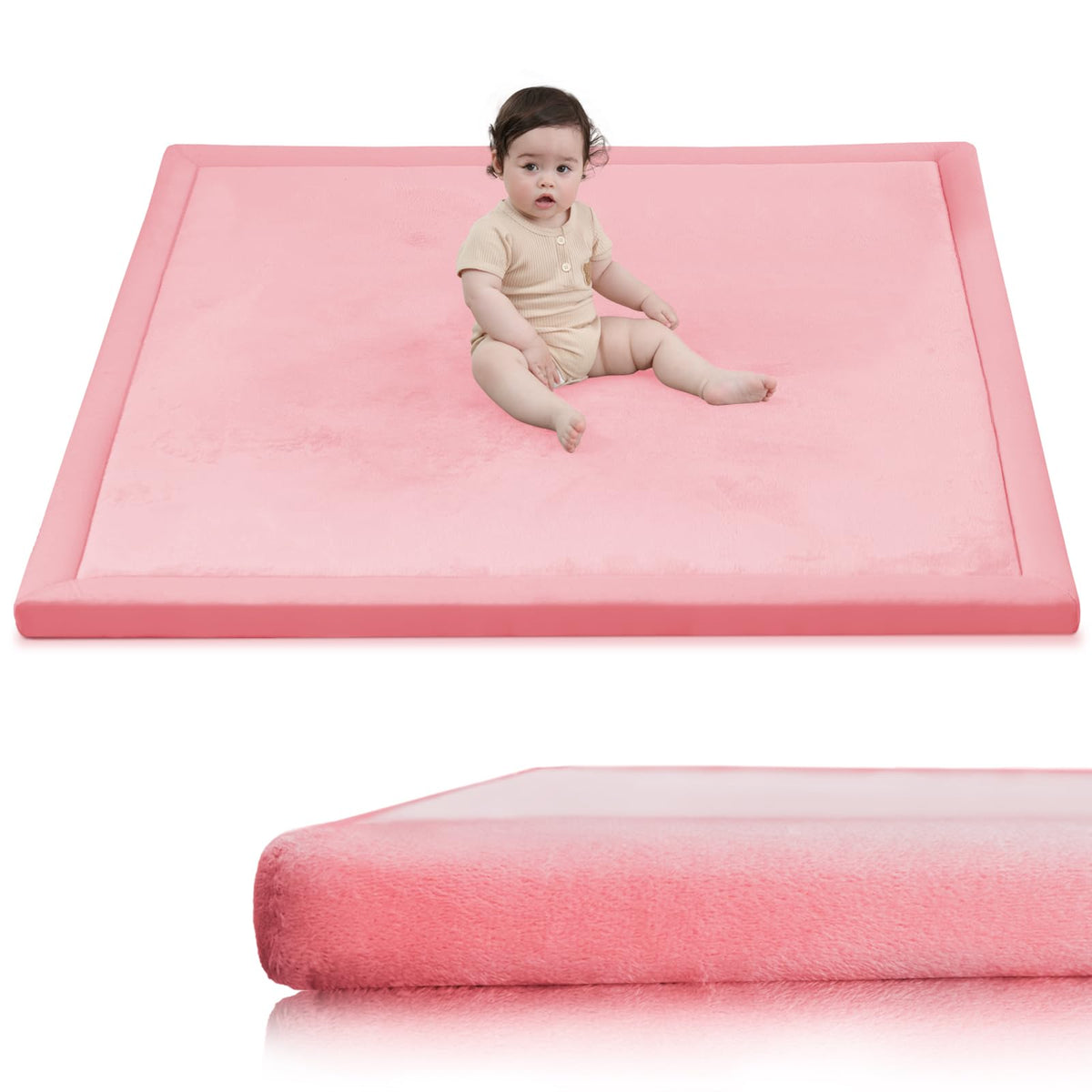 Huloo Sleep Large 1.3" Thick Baby Play Mat for Floor, 79"×59"(Dark Gray)