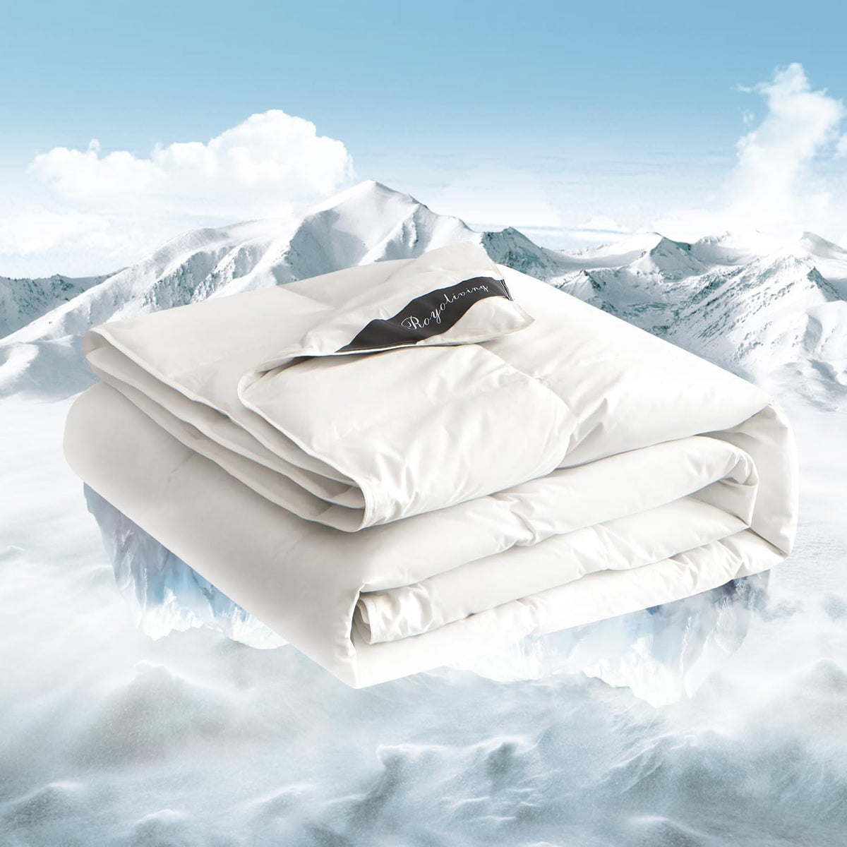Royoliving Premium Feathers Down Comforter King Size Duvet Insert
