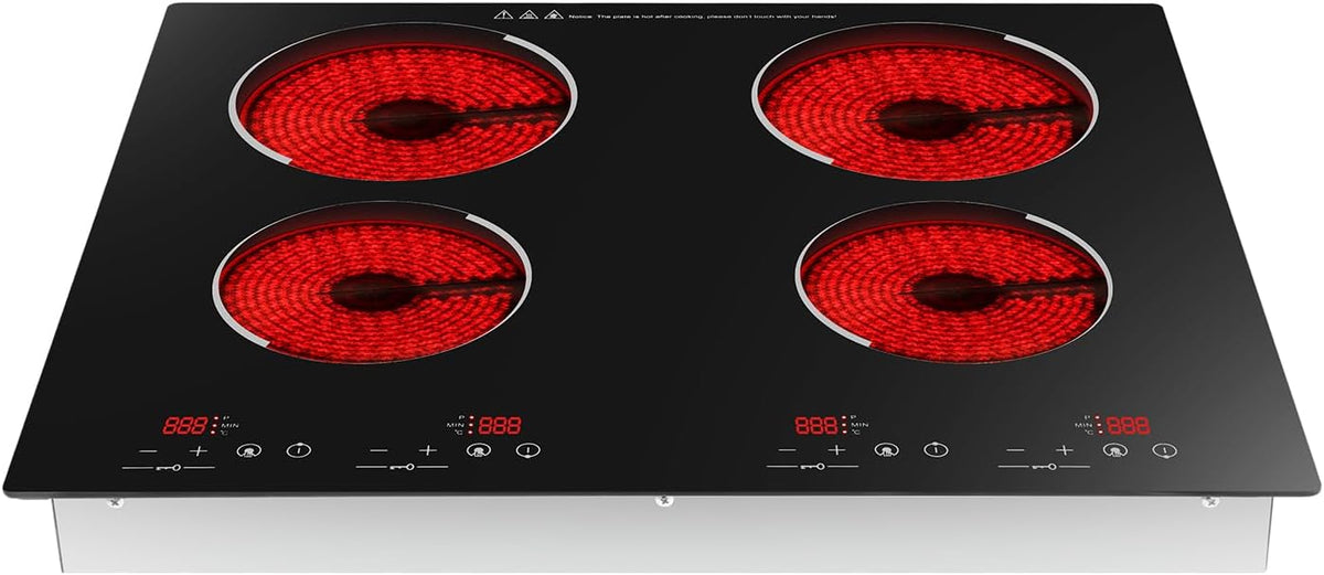 4 Burner Electric Cooktop, Electric Stove Hot Plate Portable Stove Top