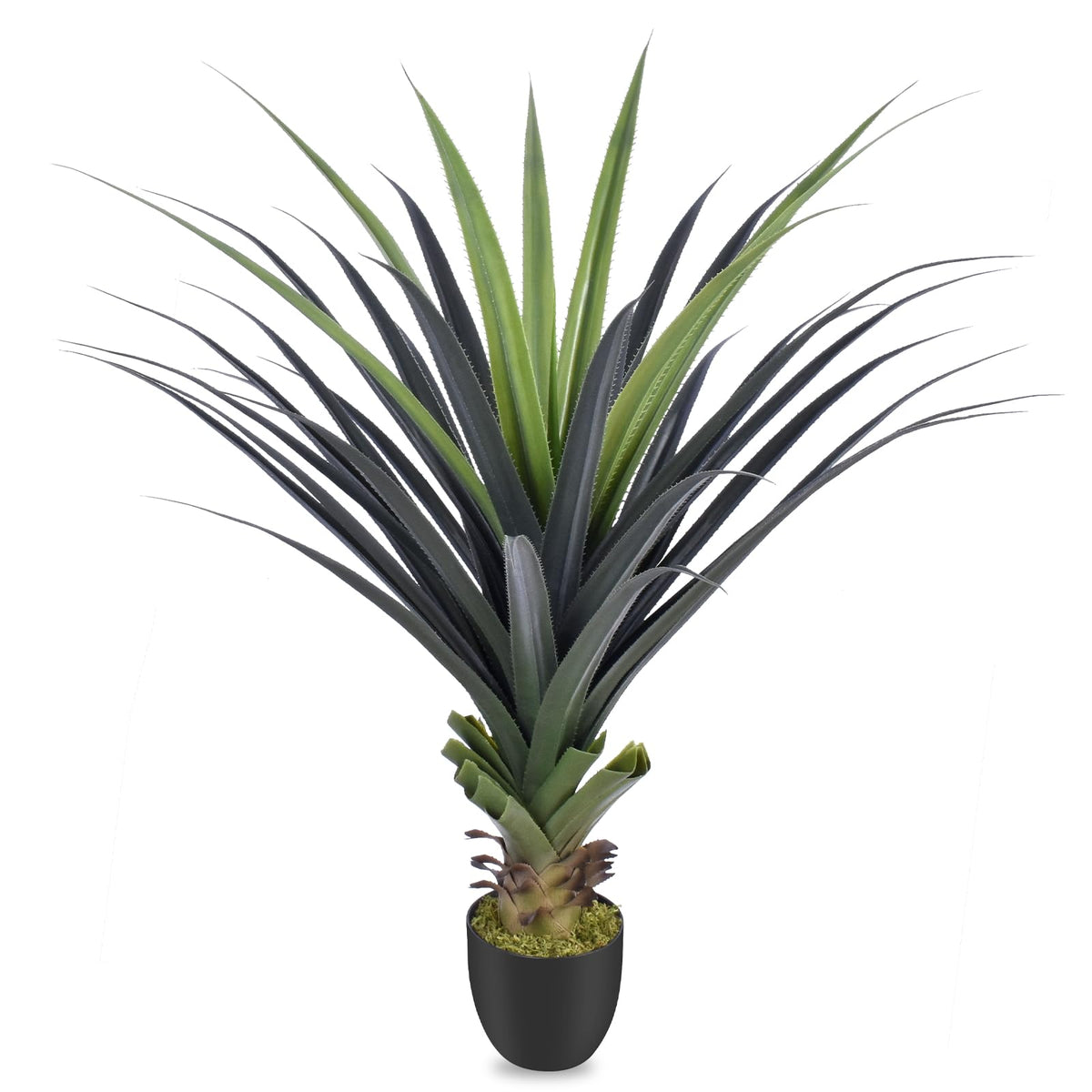 4ft Artificial Spiked Agave Plant, 48inch Faux Agave Plants Indoor Realistic Floor Plant Perfect for Front Porch, Patio, Indoor Outdoor Home, Office Decor (Set of 2)