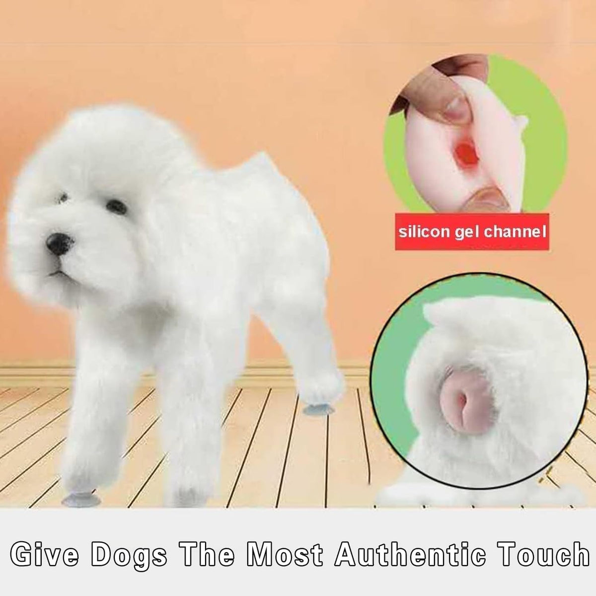 Male Dog Simulation Mating Toy, Dogs Interactive Sleeping Toys, Plush Doll Bride for Male Dog Anxiety Relief Vent Toys, for Estrus Dog, White,25cm