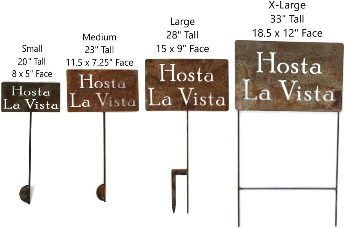 Funny Garden Stake 20 to 33 Inches Tall (Hosta La Vista, XL 33" Tall)