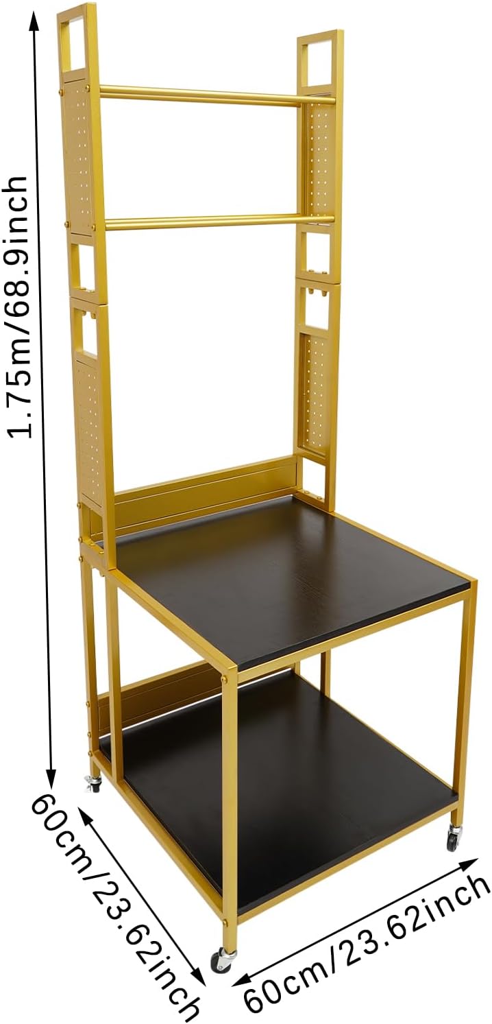 3D Printer Stand with Filament Storage Rack, 2-Tier Heavy Duty Mobile Printer Table with Wheels for Studio Office Storage and Organization