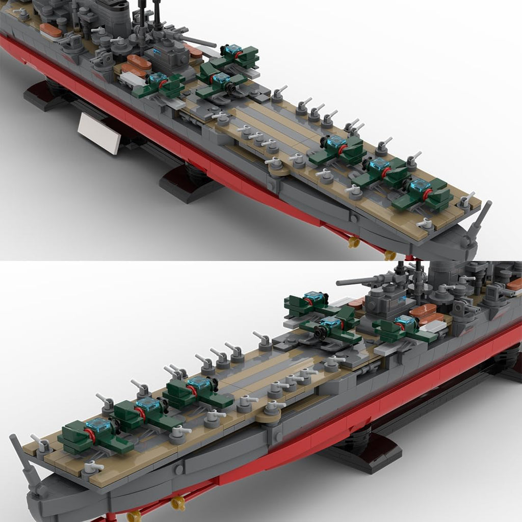 1/300 Scale Military WWII Japanese Heavy Cruiser Building Blocks Set for Adults, Collectible Army Model and Display Toys Gifts (1539PCS)