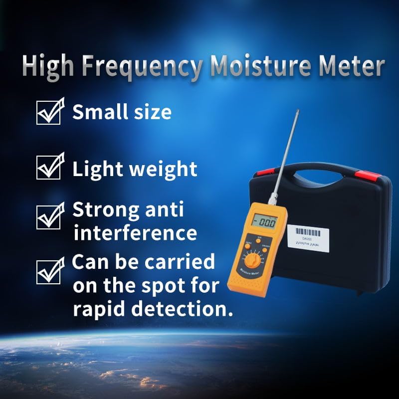 DM300L Sand Moisture Meter Tester for Measuring Moisture Content of River Sand, Fine Sand, Coarse Sand, Sea Sand, Quartz Sand