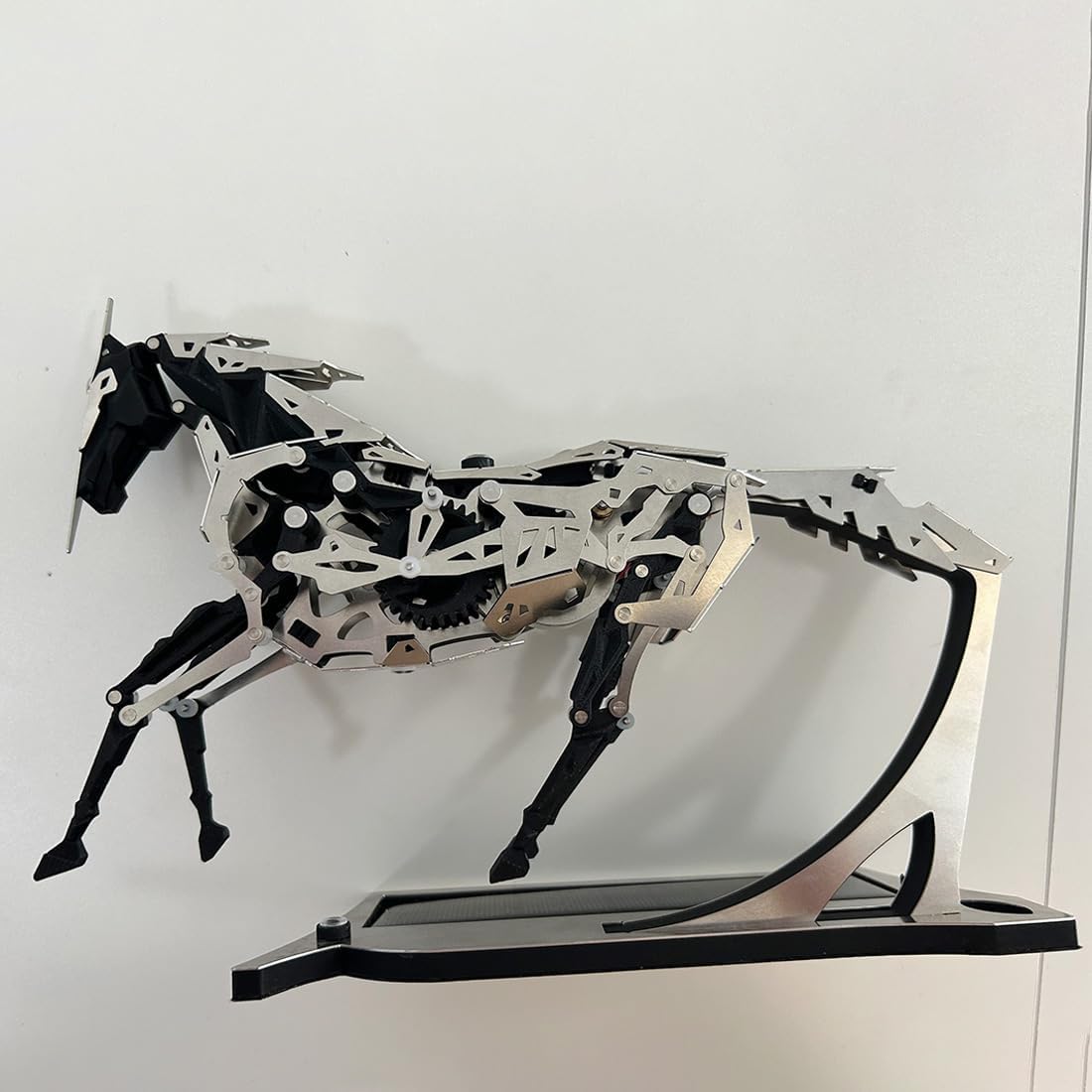 3D Metal Puzzle Mechanical Horse Model Kit, 165PCS Steampunk Creature DIY Assembly Puzzle with Movable Details, Creative Gift for Adults & Teens, Industrial Style Desk Decor & STEM Building Kit