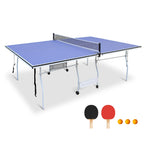 4.5FT/6FT/9FT Ping Pong Table Foldable, MDF Multi-Use Portable Table Tennis Table with Net, Paddles & Balls for Kids Teens Adults Indoor/Outdoor Game - Quick Assembly