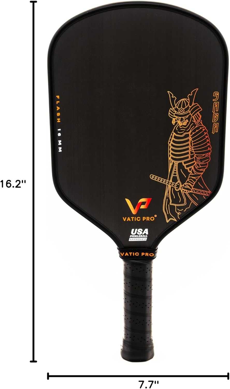 Vatic Pro Saga 16mm - Raw Carbon Fiber - Includes Paddle Cover