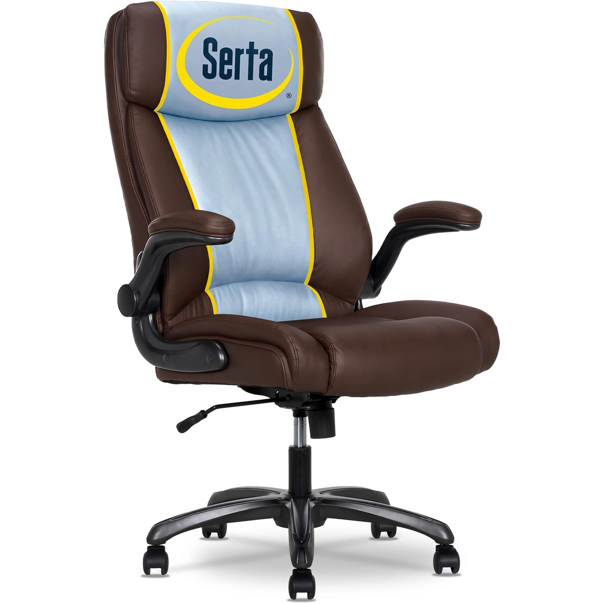 Serta Ergonomic Big and Tall Executive Office Chair Lumbar Support, Leather