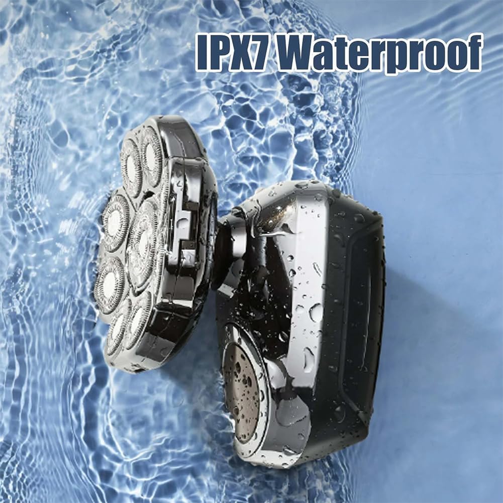 Head Shaver 9.0, 9D Floating Head Shavers for Bald Men, IPX7 Waterproof Wet Dry Shaving, Intelligent LED Display (Silver Set)