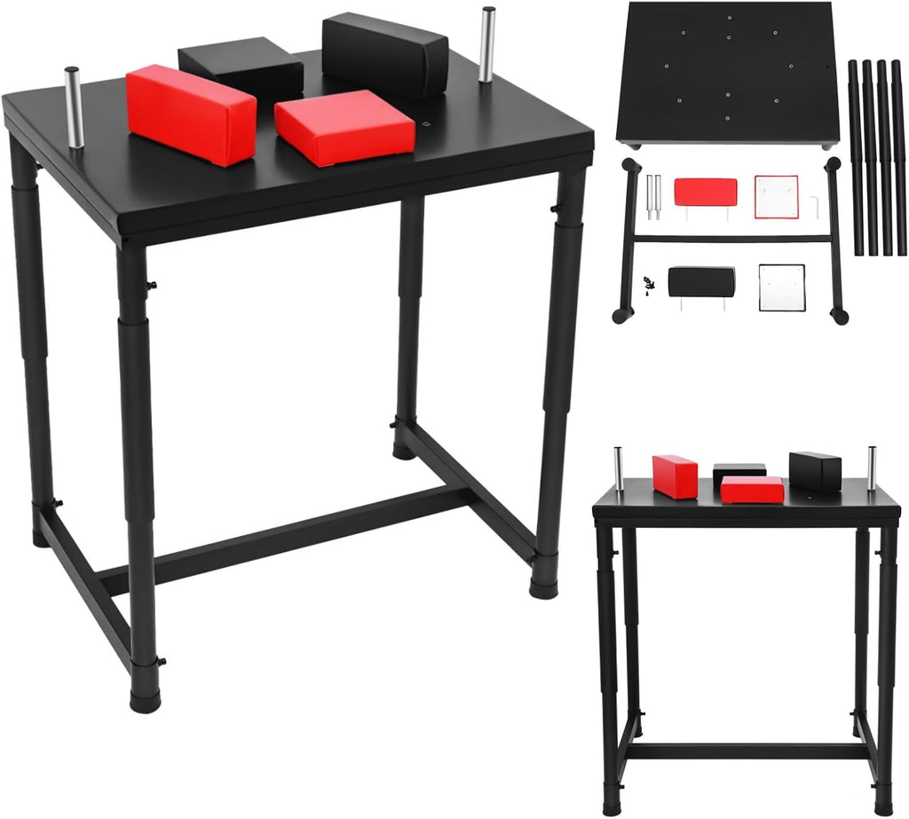 Professional Arm Wrestling Table, 2200LBS Standard Adjustable Design Standard Arm Wrestling Battle Table Standards Wrist Stands with Wrist Strap Strength Training Equipment for Gyms Sports Arenas Homes Club Office