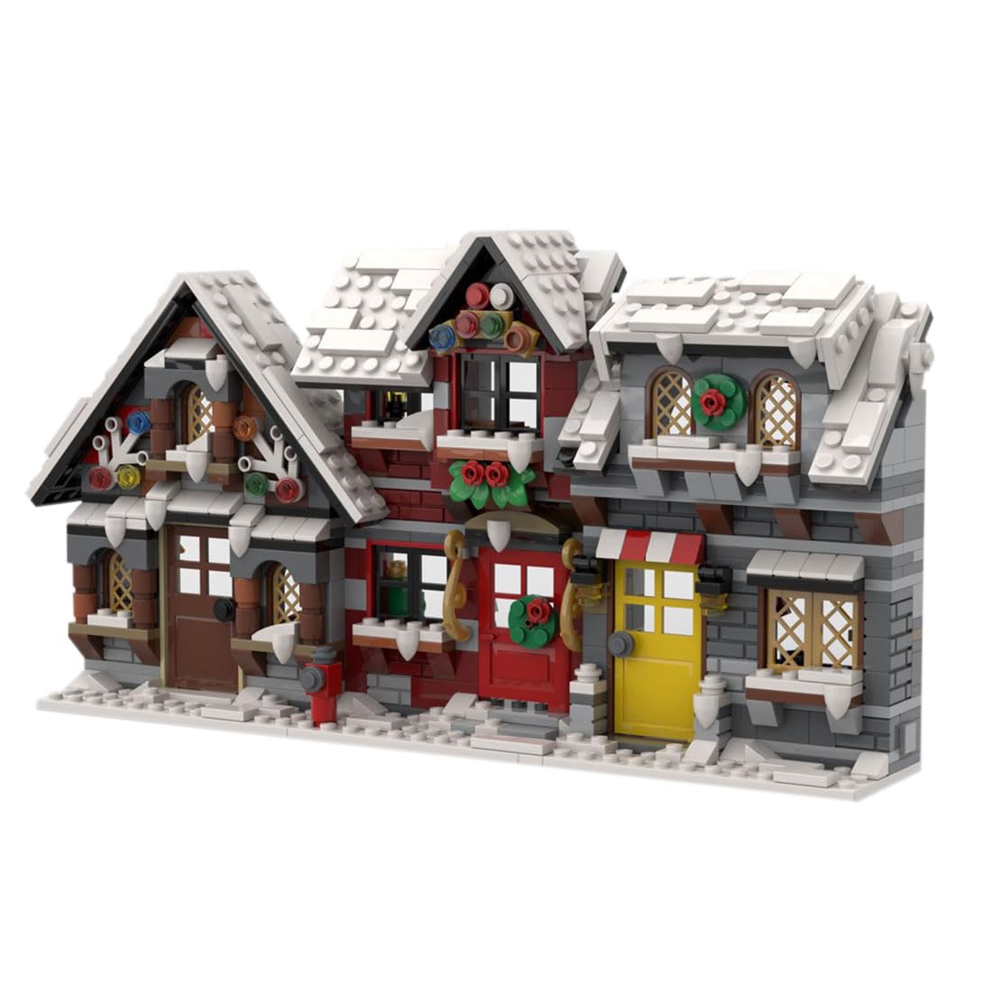 Reindeer Ranch Christmas Snow Scene Assembly Building Blocks Set, Modular Architecture Construction Toy for Teen Adult (1973PCS)