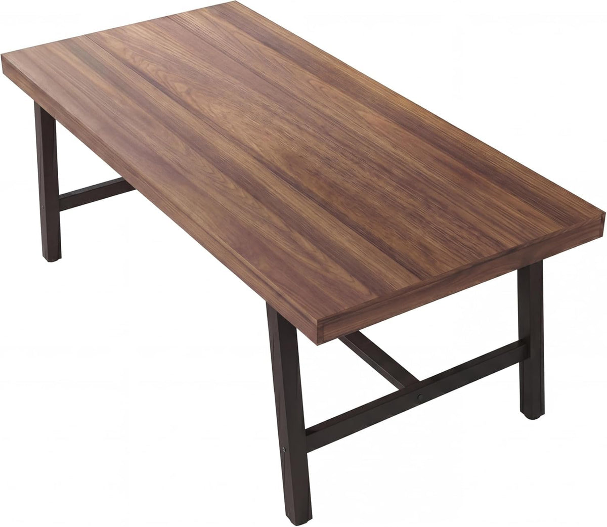 GarveeHome Industrial Dining Table for 6-8 People, 70.87" Long Large Kitchen Table with Sturdy Metal Frame, Rectangular Counter for Dinner, Kitchen, Dining Room (Grey, 71" Non-extendable)