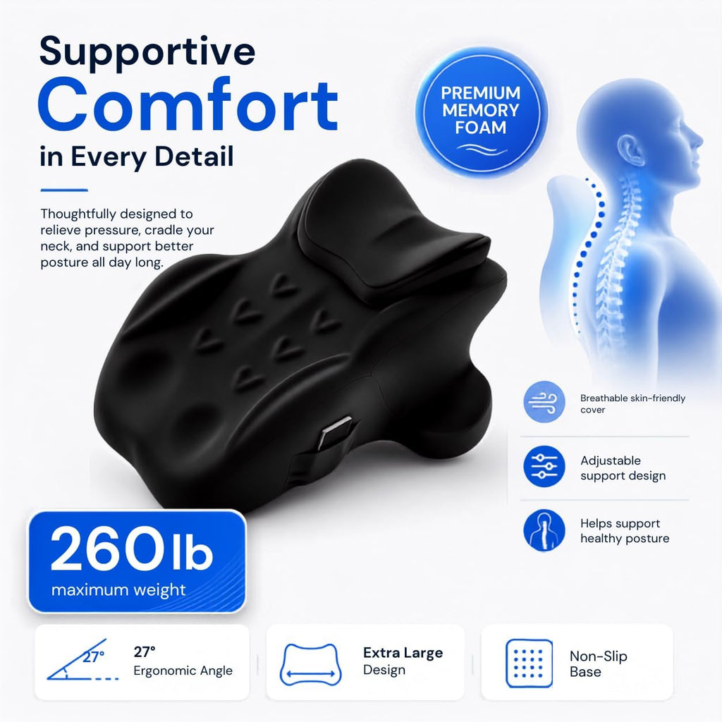 Memory Foam Couples Ergonomic Wedge Pillow Extra Large 27°