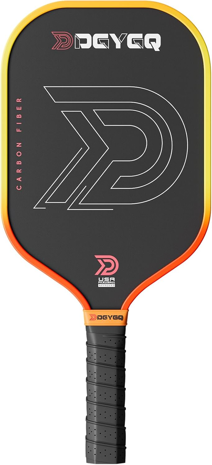 DGYGQ Pickleball Paddles, T700 Raw Carbon Fiber Surface, 16mm Polypropylene Honeycomb Core for All Skill Levels - Larger Sweet Spot for Max Spin, Control & Power