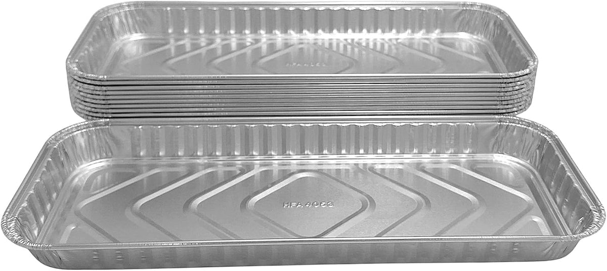 PACTOGO 12" x 5" x 1" Disposable Aluminum Foil Oblong Danish Cake Pans - Ideal Baking Tins for Sweets, Cakes, Cookies, Brownies (Pack of 100)