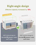 OlarHike 144QT Storage Bins with Lids for Closets, Office, Home, 3 Pack