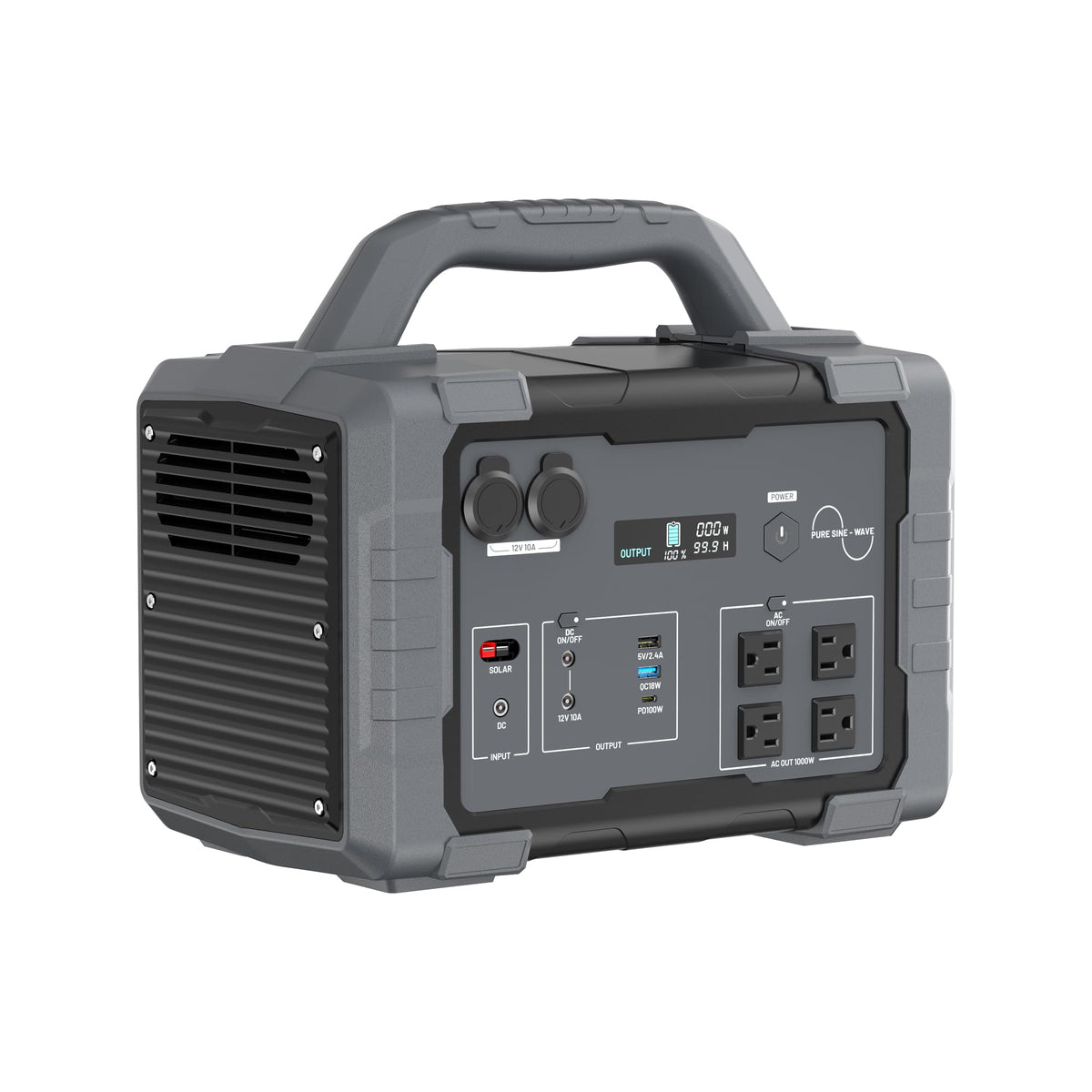 1000W Portable Power Station 1024Wh LiFePO4 for Outdoor & Home