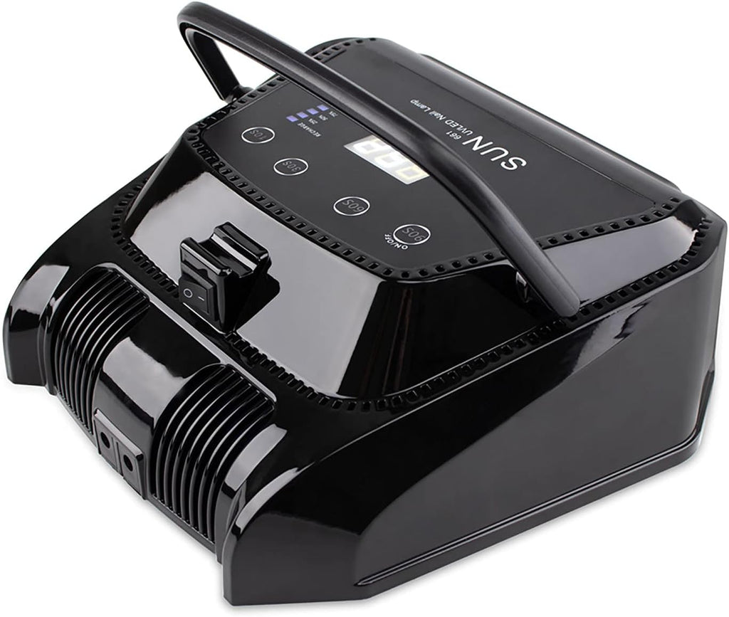 Portable Cordless UV LED Lamp 72W Rechargeable Nail Dryer Light Machine Lamp for Pro Manicure Drying Polish with Anti-UV Gloves