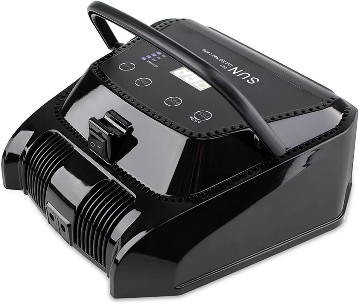 Portable Cordless UV LED Lamp 72W Rechargeable Nail Dryer Light Machine Lamp for Pro Manicure Drying Polish with Anti-UV Gloves