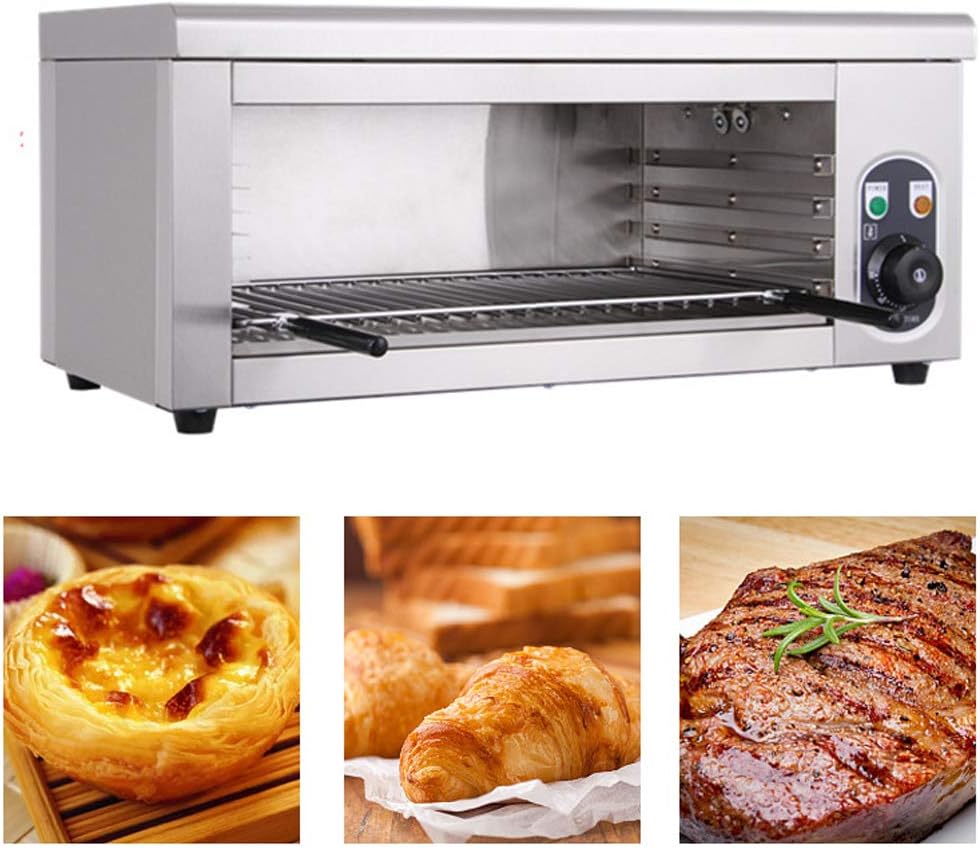 Commercial Electric Cheese Melter, Countertop Grill BBQ Counter for Restaurant for Melt Cheese, Toast Sandwiches, and Grill Steaks 2000W (US Stock)