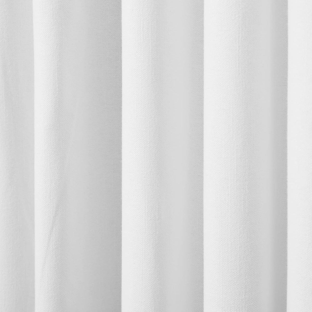 ChadMade Pinch Pleated Curtain Blackout White Pure 100% Cotton Duck Drape 108 Inches Long Curtain Plain Weave with Blackout Lining 50Wx108L (1 Panel), BOZI Collection