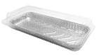 PACTOGO 11" x 7" x .75" Oblong Disposable Aluminum Foil Danish Cake Pans - Shallow Baking Sheets Ideal for Sweets, Cakes, Cookies (Pack of 100)