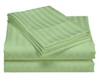 USA RV King Sheet Set in Purple Stripe 400 Thread-Count 100% Egyptian Long Staple Cotton, Sateen Weave for Soft and Silky Feel, Breathable 4-Piece Bedsheet, Elasticized 24'' Extra Deep Pocket