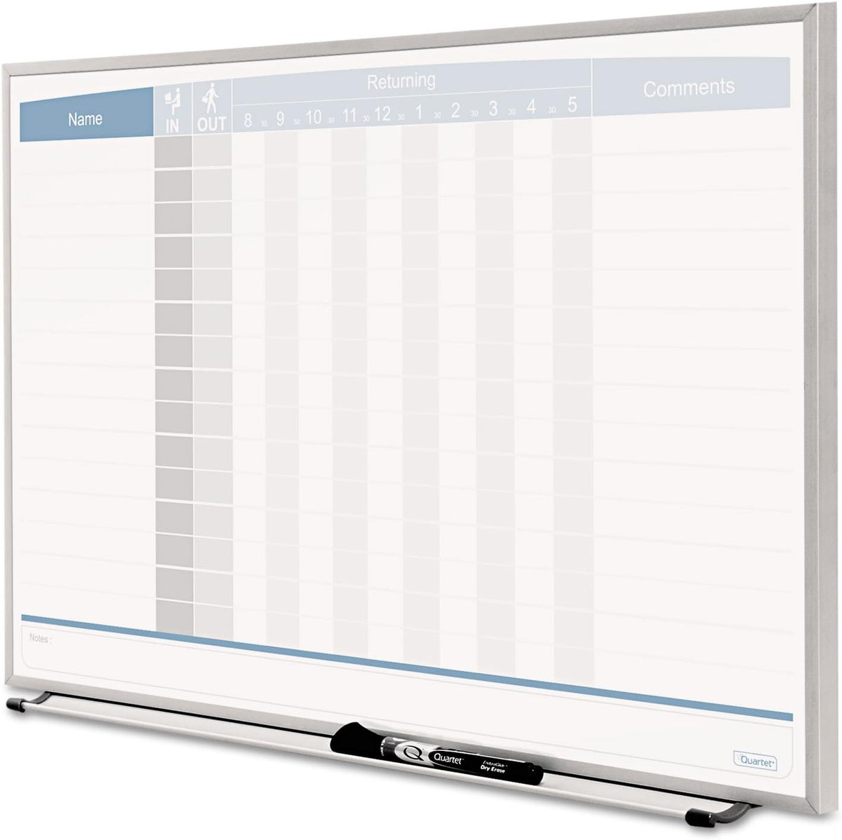 Quartet QRT33704 - Horizontal Matrix Employee Tracking Board